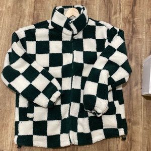 Green & White Checked Jacket | Silver Jeans